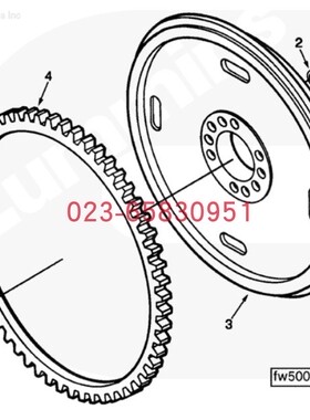 适配Cummins康明斯柴油发动机124507 飞轮齿圈 恒特HT150-8挖掘机