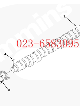 Cummins康明斯柴油发动机 凸轮轴 M11 4022816 HD6120大客车