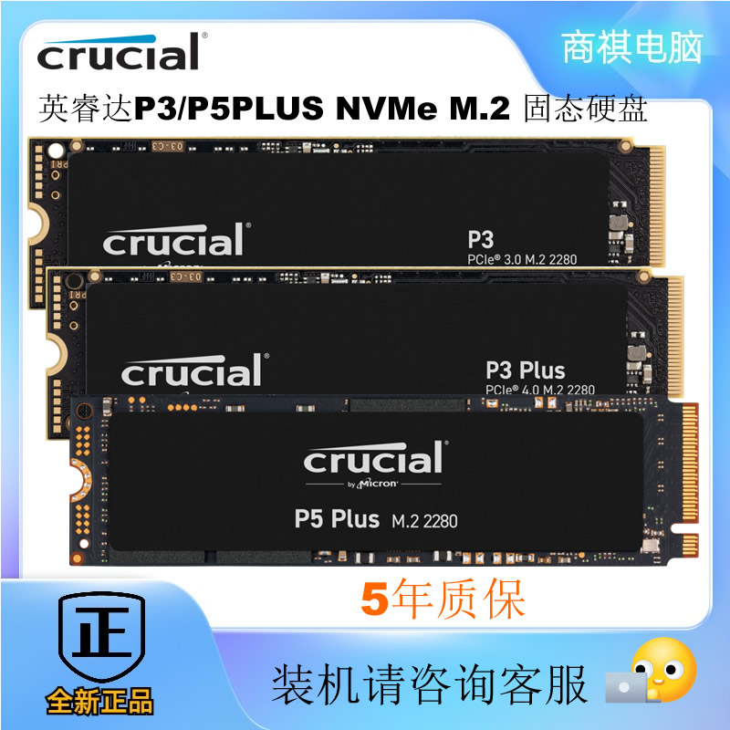 CRUCIAL/镁光22804TNVME固态硬盘