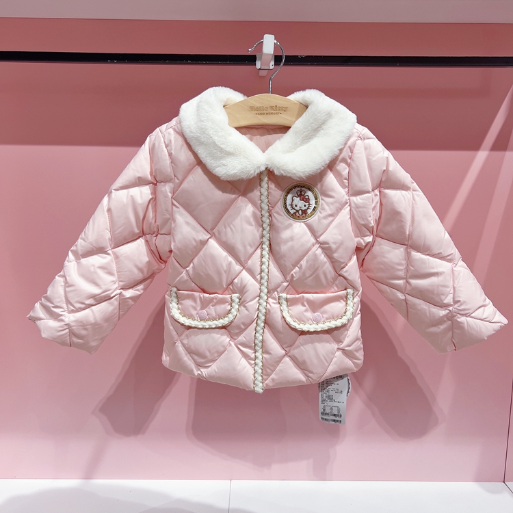 凯蒂猫短款中厚女童小香风羽绒