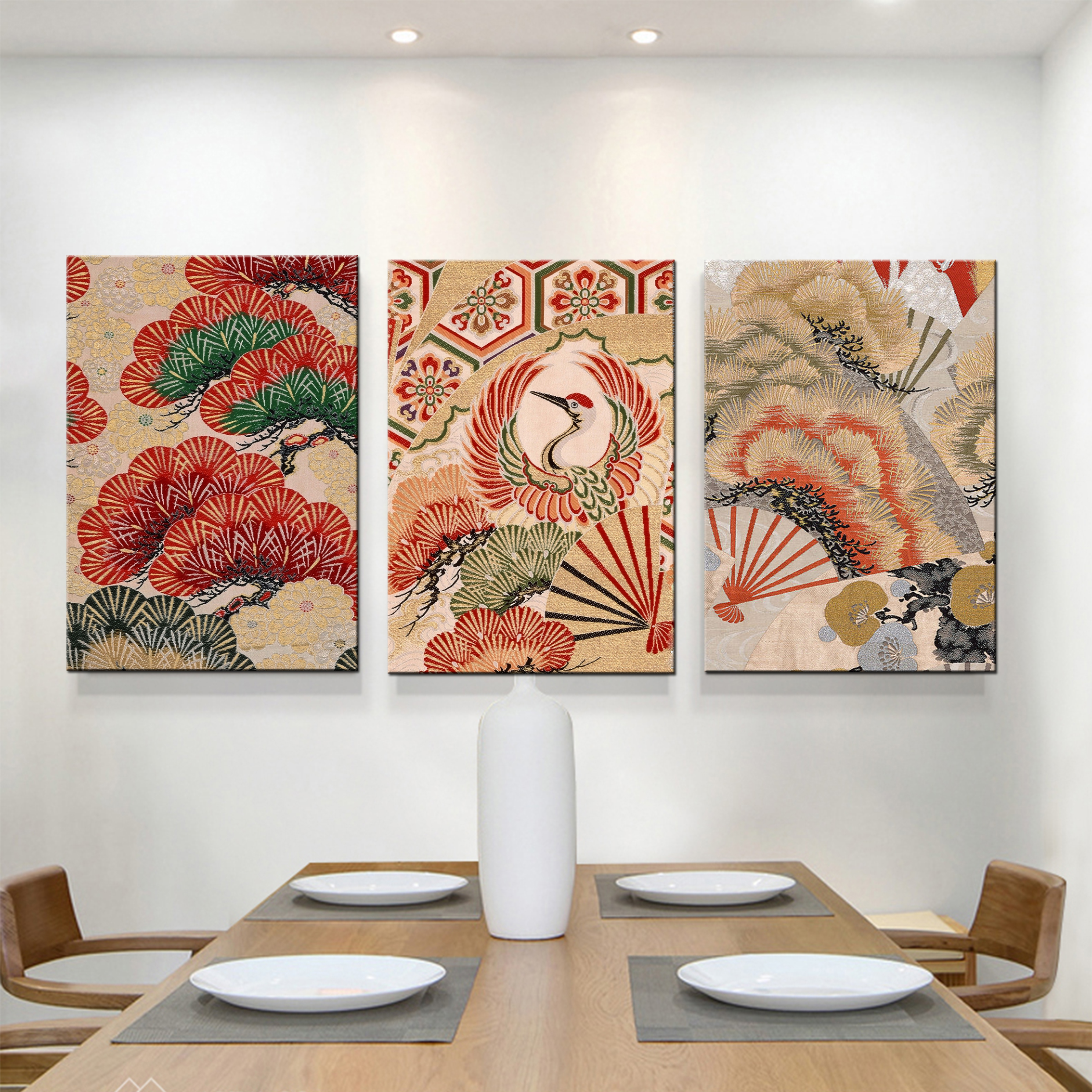 日式花纹挂画 日本古典图案壁画料理店寿司店装饰画日料餐厅挂画图片