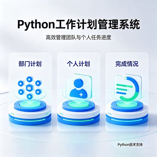 Python工作计划管理系统 完整源码报告文档课程设计成品 可定制