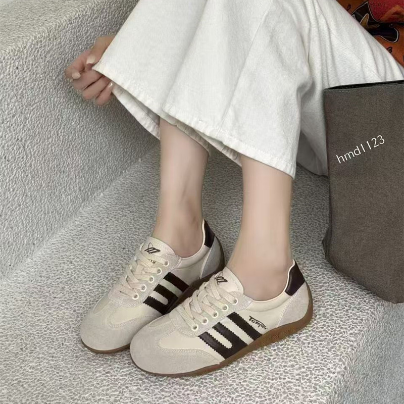超软真牛皮德训鞋女2026秋阿甘鞋