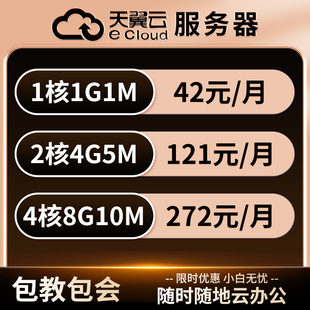 天翼云服务器租用小程序APP云主机国内搭建网站挂电商3年5年月付