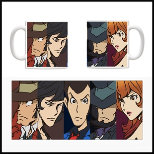鲁邦三世周边 次元大介 石川五右卫门 峰不二子 动漫马克杯子水杯