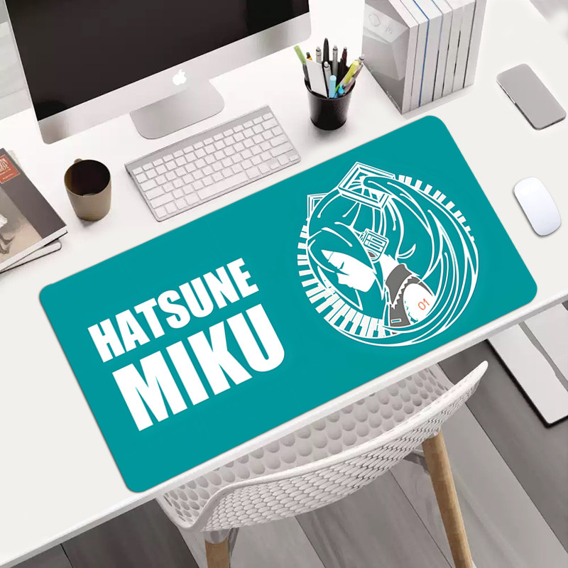 miku 初音未来周边 二次元大号电脑鼠标垫大桌垫键盘垫锁边防滑垫
