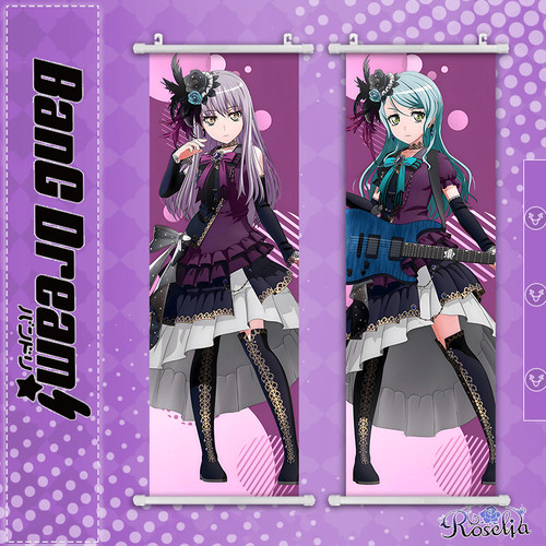 roselia周边 凑友希那 冰川纱夜 今井莉莎二次元海报挂画墙画谷子