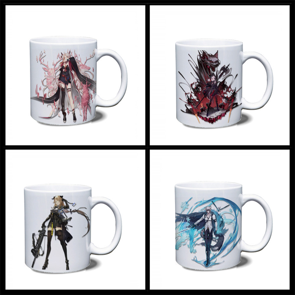 明日方舟周边赫拉格银灰陨星银灰食铁兽陶瓷马克杯水杯感温变色杯