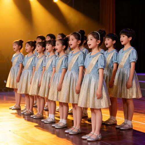 礼服合唱表演小学生合唱团服装中小学生主持演讲儿童演出服朗诵大