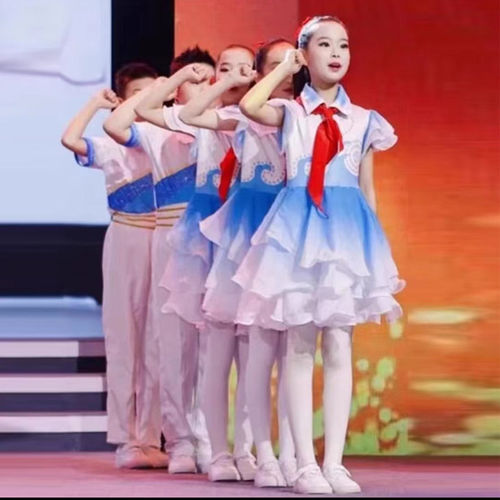 少年六一中国中小学生演出服红领巾合唱团儿童表演大诗歌朗诵梦服