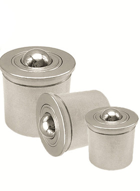 QDF01带柱塞功能型钢珠滚轮BCHP 14/18/22万向球牛眼轴承伸缩柱塞