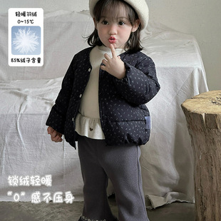 女宝轻羽绒内胆冬季新款婴幼儿保暖衣服女童白鸭绒碎花短外套 a类