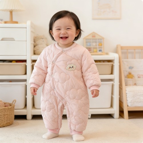 【宝藏单品】婴儿连体衣秋冬薄棉衣服宝宝夹棉加厚棉服外出哈衣