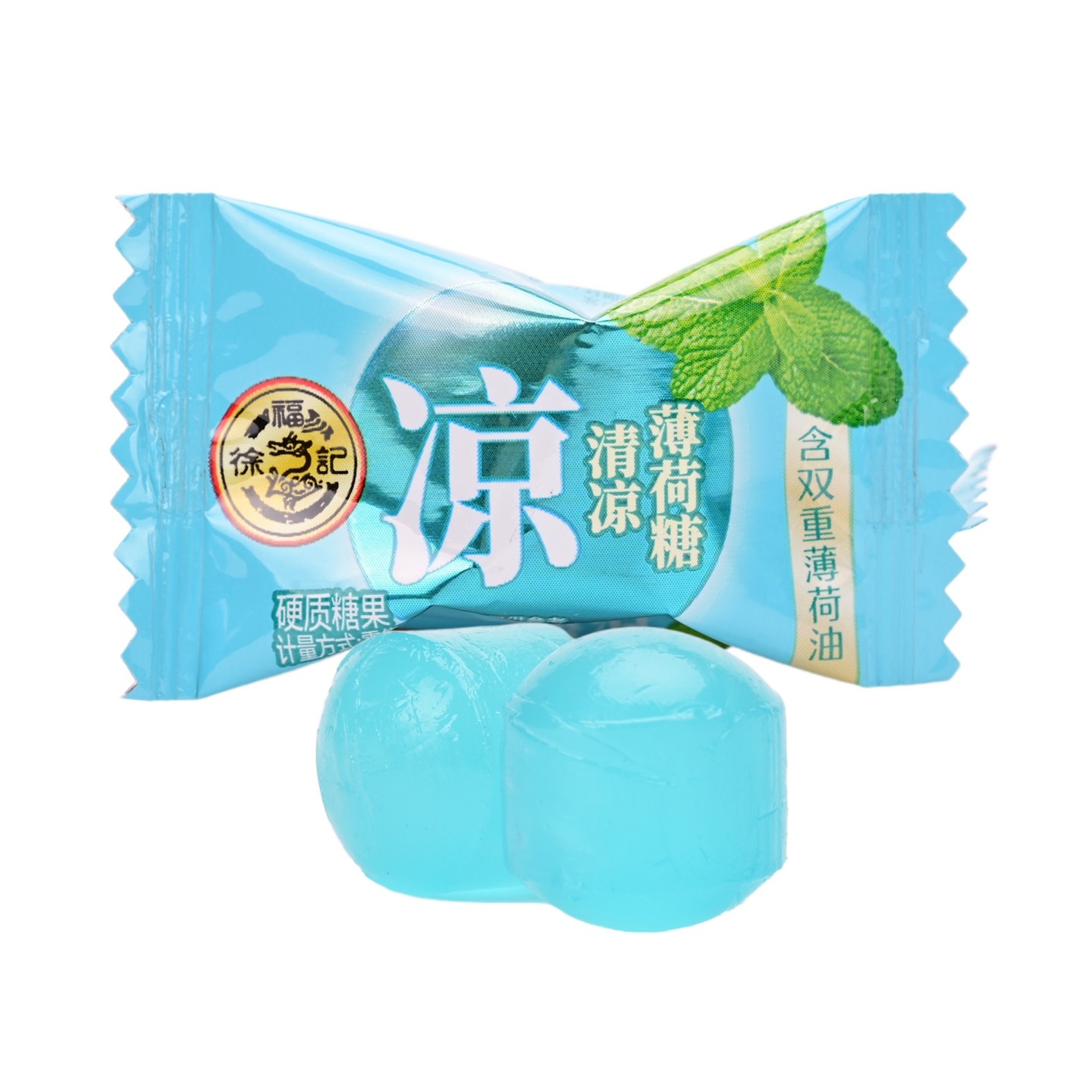 徐福记清凉薄荷糖散装500g含双重薄荷油润喉糖招待用糖年货零食