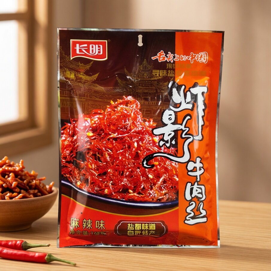 灯影牛肉丝麻辣五香168g长明四川特产好吃的零食小吃