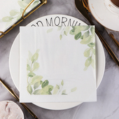 森林系婚礼用纸 彩色纸巾 餐巾纸 Runlux高端Ins 面巾纸 50张3层