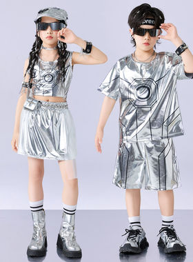 六一儿童AI机器人街舞演出服