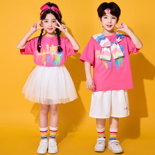 一路花开快乐崇拜小美满daddy加加油APT串烧儿童跳舞蹈表演出服装