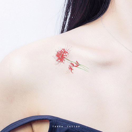 彼岸花纹身贴半永久价格 彼岸花纹身贴半永久图片 星期三
