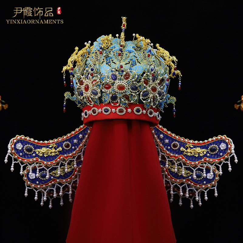 十二龙九凤冠明制汉服婚服皇后大凤冠中式新娘头饰奢华手工自制