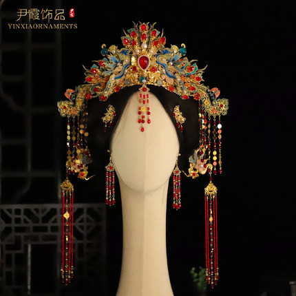 新款明制头饰新娘发冠秀禾服凤冠中式婚礼结婚发饰品宋制原创设计