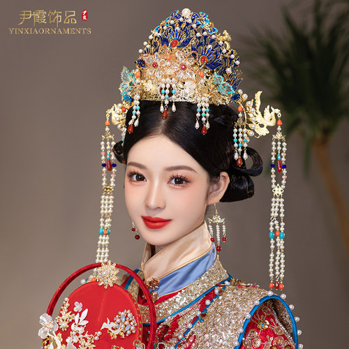 尹霞景泰蓝龙凤冠高端手工