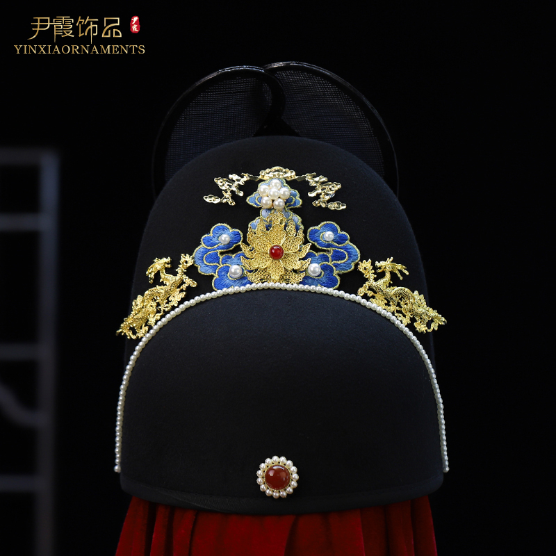 尹霞汉服男士帽子汉婚