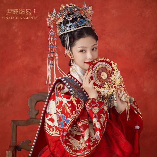 尹霞中式汉服婚礼头饰