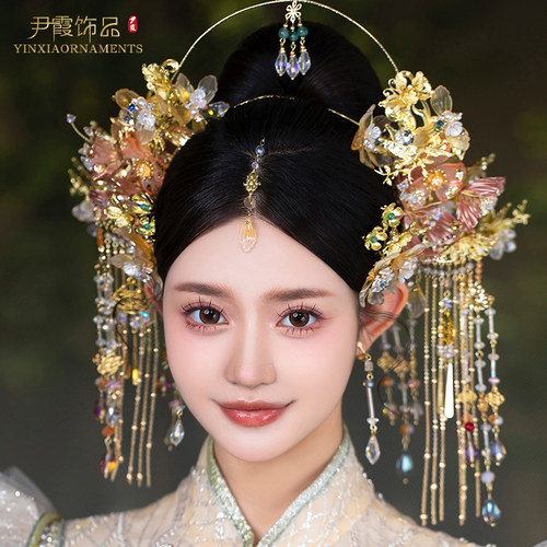 尹霞中式古风秀禾新娘秀美发饰