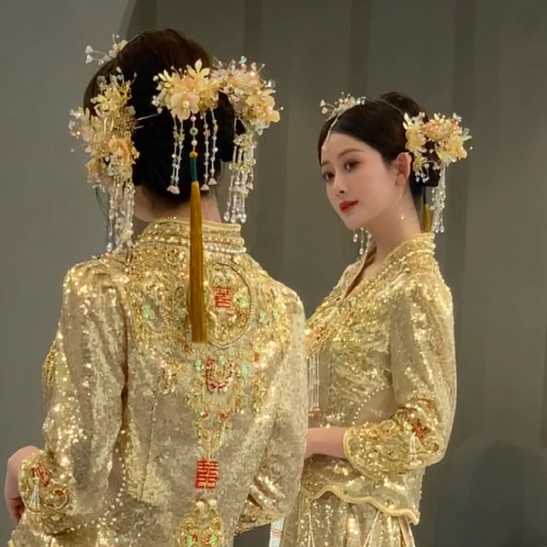 尹霞新中式新娘头饰凤冠