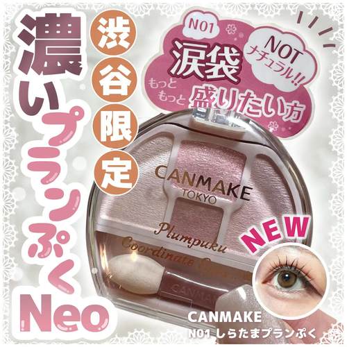 限定新色N01!日本canmake井田卧蚕泪袋专用眼影四色盘
