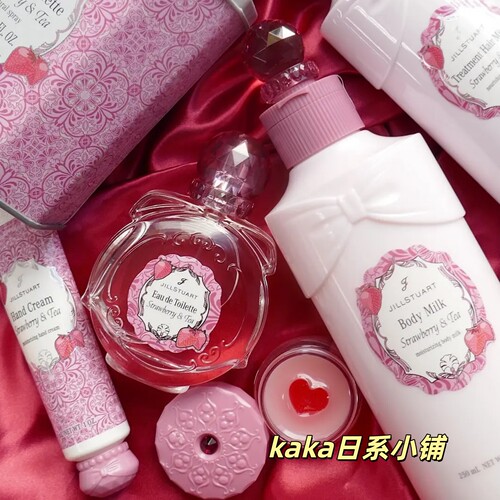 春季限定草莓茶！日本Jill Stuart润唇膏身体乳头发喷雾护手霜