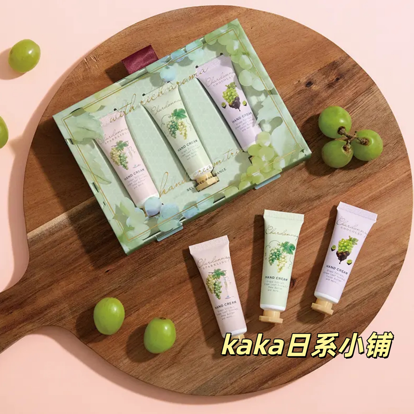 日本GPP it's demo白葡萄酒香槟巧克力香氛护手霜套装10ml*3支