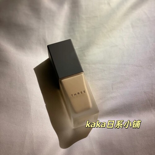 妈生感奶油肌！日本THREE养肤保湿植物孕妇粉底液粉霜30ml