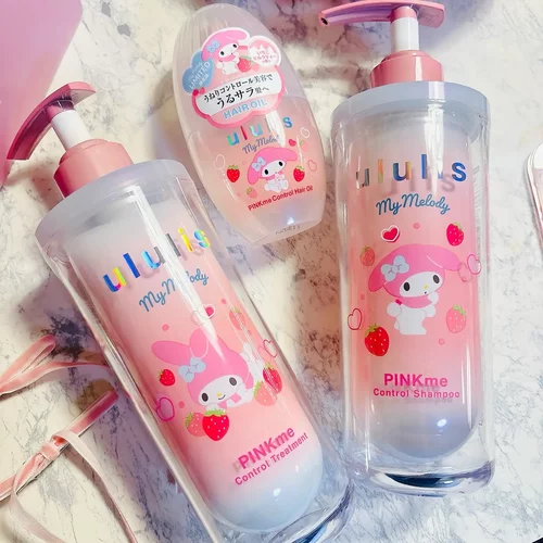 限定melody美乐蒂！日本ululis光泽保湿蓬松洗发水护发套装 草莓