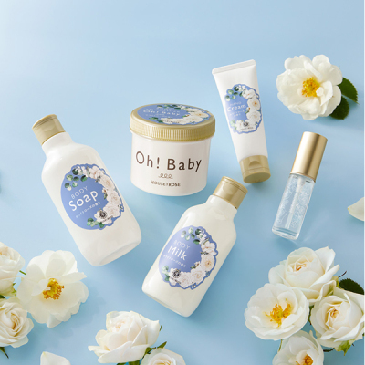 2025年9月限定白玫瑰日本house of rose身体磨砂膏/护手霜/沐浴露