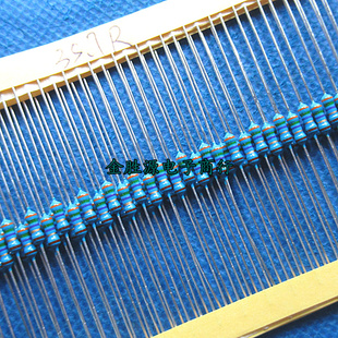 4W金属膜电阻35.7欧 35.7R 100只 0.25W五色环电阻 铜脚