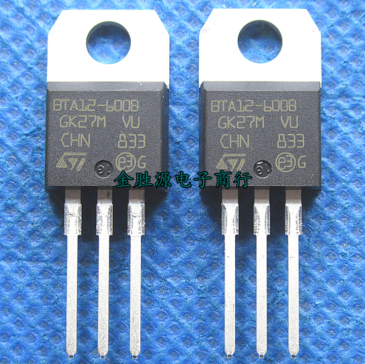 双向可控硅三极管 BTA12-600B 600V 12A TO220 晶闸管 进口原装
