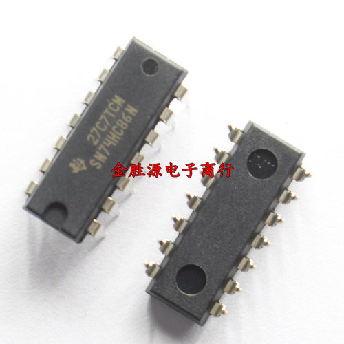 直插芯片IC SN74HC86N 74HC86 SN74HC02N 74HC02 DIP14 全新原装