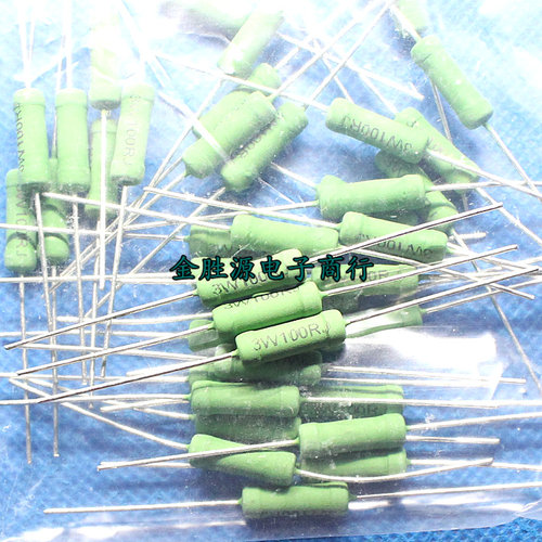 3W线绕电阻 RX21-3W 100RJ 100欧 100R 3W100RJ 5% 原装(20只6元)