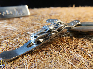 山鹿EDC美国钢火风格xm18两孔背夹笔夹steelflame适用辛德勒等