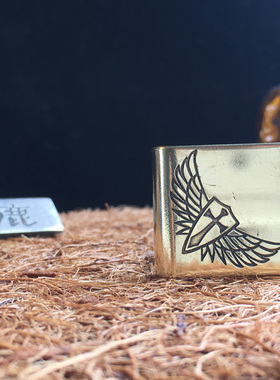 山鹿羽翼十字盾表扣带扣钢火风格steelflame3D雕刻个性EDC