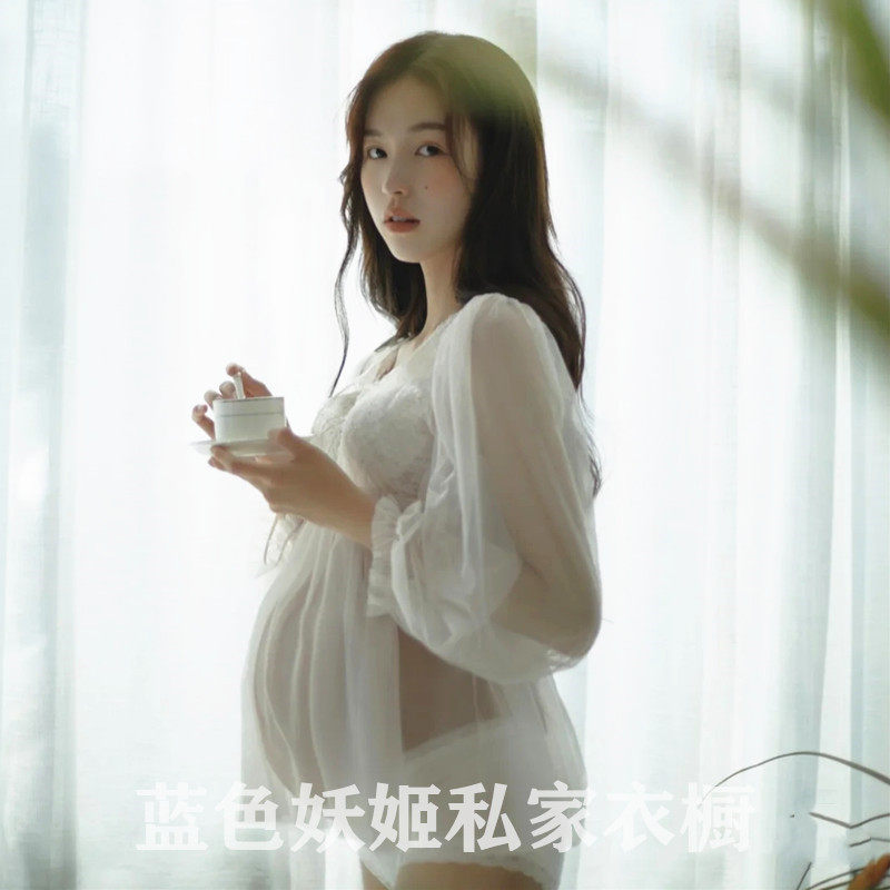 새로운 출산 사진 레이스 섹시한 의류 스튜디오 사진 개인 예술 개인 사진 블라우스 요정 서스펜더 스커트