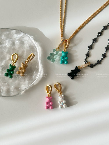 CH原单小熊项链