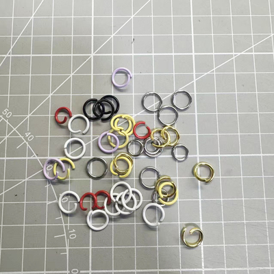 彩色连接环烤漆开口圈手工diy串珠钥匙扣挂环链条车挂材料小单圈