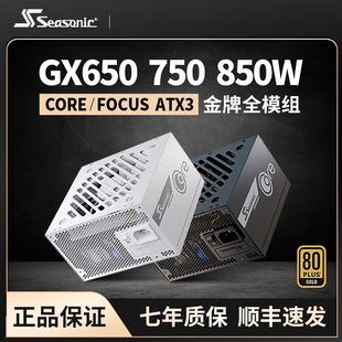 海韵电源GX650W 750W金牌全模组FOCUS GX850W1000W台式机电脑电源