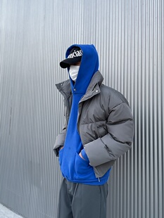 Addressunknown冬季加厚高街立领短款廓形立体宽松先锋棉服外套