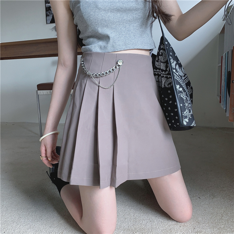 Real price Korean versatile pleated skirt