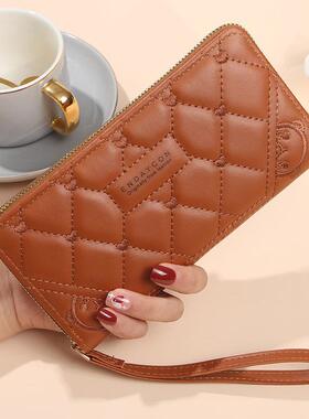 手拿单拉钱包女式长款拉链多功能百搭皮夹大容量手机