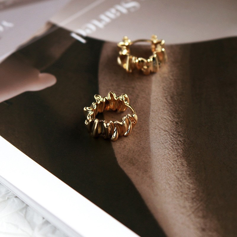 复古不规则波浪褶皱耳圈冷淡风小众个性耳环女气质耳扣轻奢高级感,饰品/流行首饰/时尚饰品新,耳环,淘宝优惠券,粉丝福利购,淘宝优惠卷